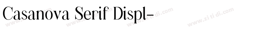 Casanova Serif Displ字体转换